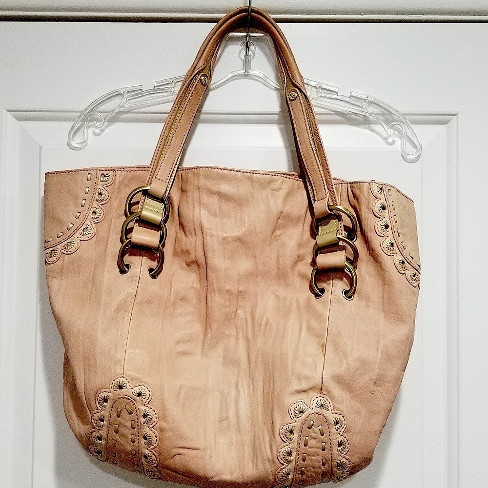 Sabrina Scala Satchel Leather Handbag - Picture 2 of 13